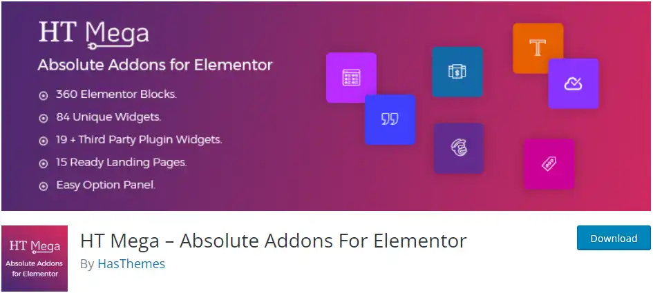 HT Mega Absolute Addons for Elementor