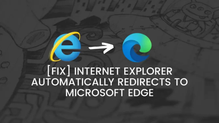 Internet Explorer Redirects