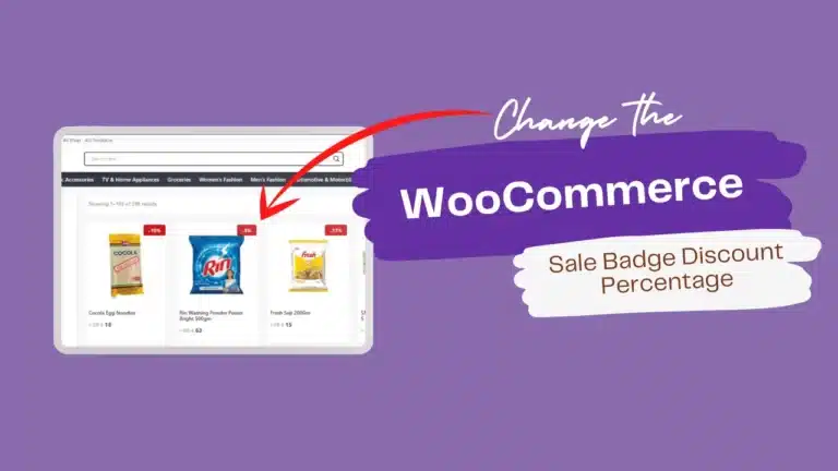 WooCommerce Sale Badge to Discount Percentage